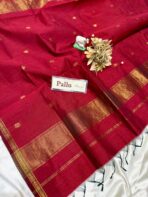 Maheshwari (Silk cotton) - Regal Maroon - Image 5
