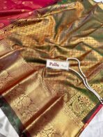 Thozhi (Kanchi Semi silk) - Raspberry pink - Image 5