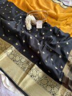 Mani (Banarasi Wam silk) - Mustard - Image 3