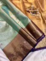 Thozhi (Kanchi Semi silk) - Mint green - Image 2