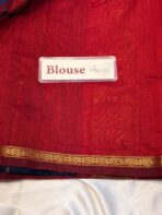 Maheshwari (Silk cotton) - Navy & Maroon - Image 6