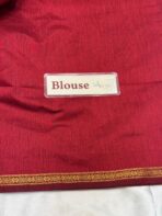 Maheshwari (Silk cotton) - Regal Maroon - Image 6