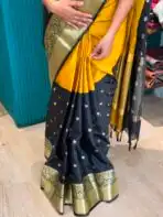 Mani (Banarasi Wam silk) - Mustard - Image 2