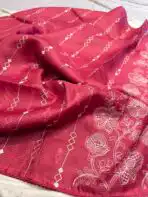 Amara (Embroidered Kota) - Carmine - Image 4