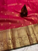 Thozhi (Kanchi Semi silk) - Raspberry pink - Image 2