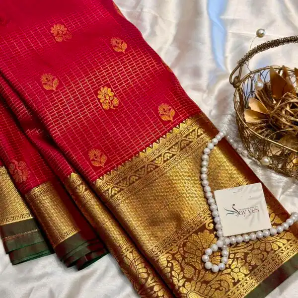 Thozhi (Kanchi Semi silk) - Raspberry pink