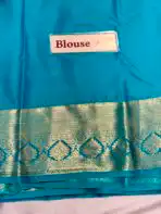 Thozhi (Kanchi Semi silk) - Mayil Blue - Image 6