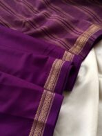 Chinmayi (Mysore crepe silk) - Royal Purple - Image 4