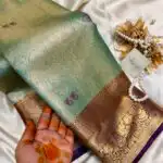 Thozhi (Kanchi Semi silk) - Mint green