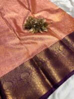 Thozhi (Kanchi Semi silk) - Bright Peach - Image 3
