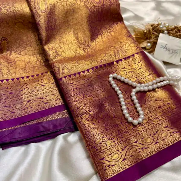 Thozhi (Kanchi Semi silk) - Royal Purple