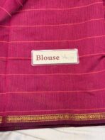Maheshwari (Silk cotton) - Hot Pink - Image 8