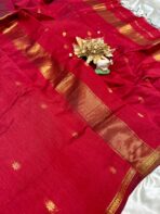 Maheshwari (Silk cotton) - Regal Maroon - Image 4