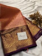 Thozhi (Kanchi Semi silk) - Bright Peach