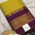 Maheshwari (Silk cotton) - Green & Purple