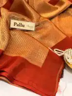Shivanya (Mushru Kattan silk) - Rust Orange - Image 5