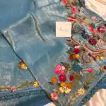 Floré (Fendi silk) - Dusty Teal