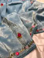 Floré (Fendi silk) - Dusty Teal - Image 3