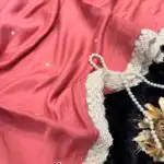 Anvika ( Chanderi cotton) - Coral