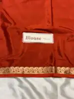 Chinmayi (Mysore crepe silk) - Rust Orange - Image 6