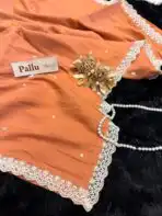 Anvika ( Chanderi cotton) - Tangerine - Image 3
