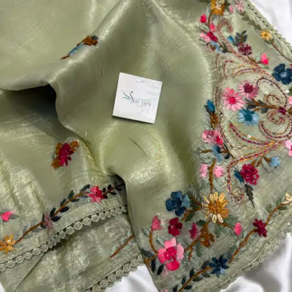 Floré (Fendi silk) - Pale Sage