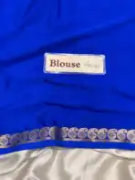 Chinmayi (Mysore crepe silk) - Royal blue - Image 6