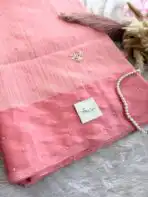 Pastel poem (Tussar cotton) - Baby pink - Image 3