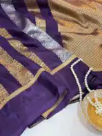 Shivanya (Mushru Kattan silk) -  Royal Purple - Image 3