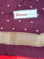 Shivanya (Mushru Kattan silk) - Vermilion Red - Image 6