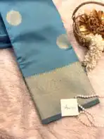 Athira (Semi silk) - Ice blue - Image 2