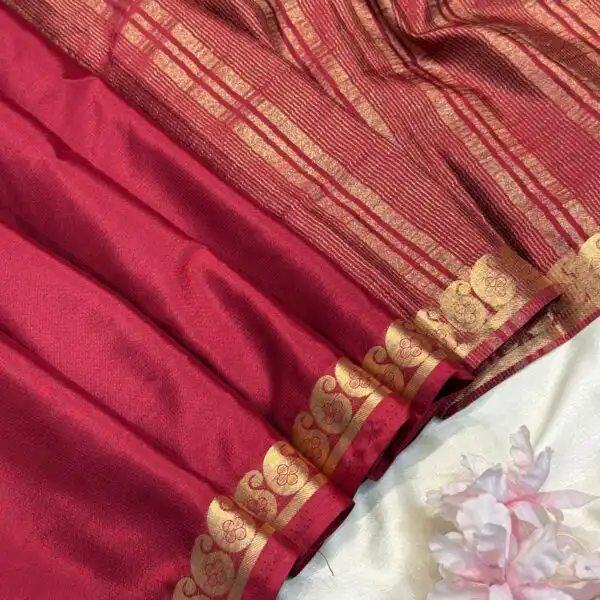 Chinmayi (Mysore crepe silk) - Burgundy