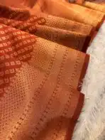Kanchana (Soft semi silk) - Rust Orange - Image 4