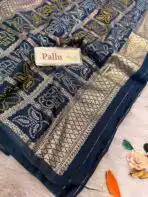 Yamini (Viscose silk) - Peacock blue - Image 5