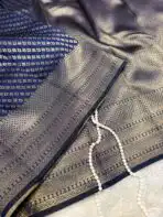 Kanchana (Soft semi silk) - Royal blue - Image 4