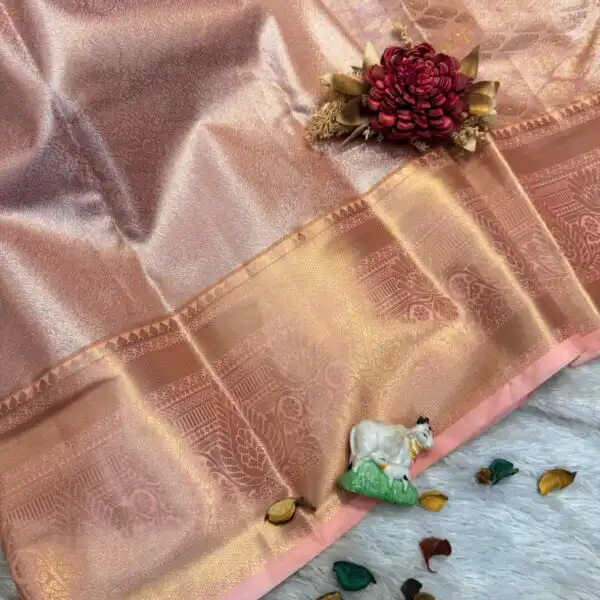 Thozhi (Kanchi Semi silk) - Peach