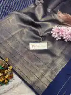 Kanchana (Soft semi silk) - Royal blue - Image 5
