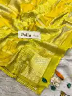 Yamini (Viscose silk) - Lime yellow - Image 5