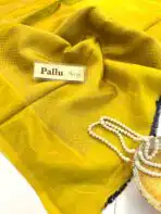 Shivanya (Mushru Kattan silk) - Lime yellow - Image 5