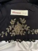 Neelambari (Pure Raw silk) - Black - Image 4