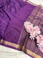 Chinmayi (Mysore crepe silk) - Violet - Image 3