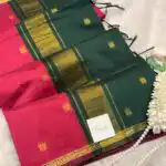 Maheshwari (Silk cotton) - Pink & Green