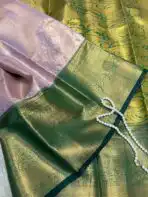 Thozhi (Kanchi Semi silk) - Lavender & Green