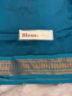 Maheshwari (Silk cotton) - Magenta pink & Teal - Image 6