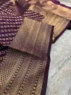 Kanchana (Soft semi silk) - Violet - Image 3