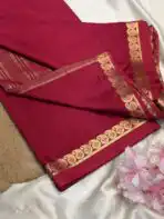 Chinmayi (Mysore crepe silk) - Burgundy - Image 2