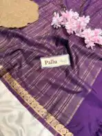 Chinmayi (Mysore crepe silk) - Violet - Image 4