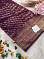 Kanchana (Soft semi silk) - Violet