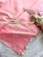 Pastel poem (Tussar cotton) - Baby pink - Image 5