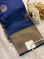 Athira (Semi silk) - Royal blue - Image 2